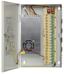 ZASILACZ DO KAMER CCTV 12V DC 10A W OBUDOWIE NACIENNEJ 18 WYJ 12V/10A/PA18 - 2870241573