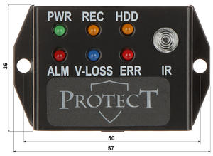 PANEL KONTROLNY PRZEDUACZ PILOTA IR DO REJESTRATORA PROTECT-115 PROTECT-LED-KL-1 - 2864079292