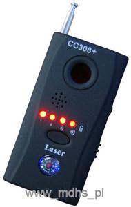 Wykrywacz podsuchów i kamer, pasmo wykrywania 100 MHz - 2400 MHz, detektor CC308+