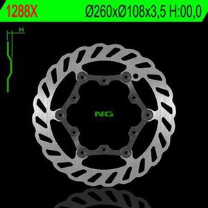 NG1288X TARCZA HAMULCOWA GAS GAS 125/200/250/300/400/450/515 (PYWAJCA) (260X108X3,5) (6X6,5MM) - 2878840149