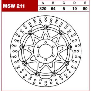 TRW Tarcza hamulcowa MSW211 VOXAN MOTO KTM BENELL - 2878247384