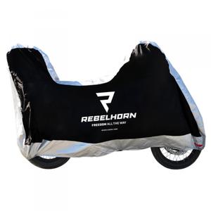 REBELHORN POKROWIEC NA MOTOCYKL COVER II BLACK/SIL - 2878247595