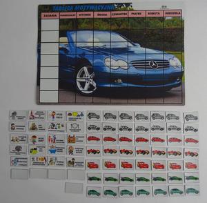 Magnetyczna tablica motywacyjna dla chopców - samochody Tablica motywacyjna z autami