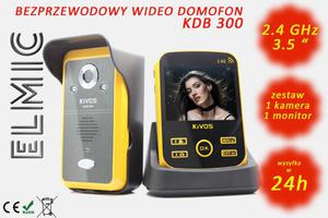 Wielofunkcyjny bezprzewodowy wideo domofon z funkcj dzwonka i rejestracj wideo ELMIC KIVOS KDB300 - 2827854295