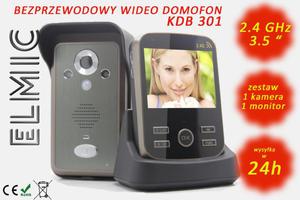 Bezprzewodowy wideo domofon z funkcj dzwonka z czujnikiem ruchu ELMIC KIVOS KDB301 - 2827854296