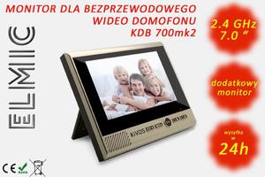 Monitor dodatkowy do wideo domofonu z funkcj dzwonka z czujnikiem ruchu ELMIC KIVOS KDB700mk2 - 2827854433