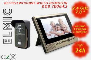 Wielofunkcyjny bezprzewodowy wideo domofon z funkcj dzwonka ELMIC KIVOS KDB702mk2 - 2860909340