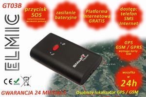 Przenony osobisty lokalizator GPS GSM ELMIC GT03B z czujnikiem wstrzsów / wibracji GPS...