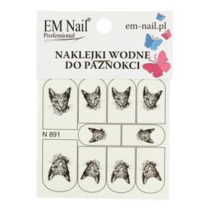 Naklejki wodne do paznokci - Kotki 2 (N891) - 2855012883