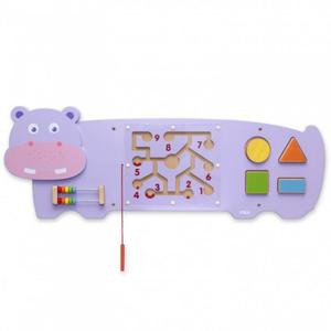 Sensoryczna tablica manipulacyjna Hipopotam drewniana Viga Toys Montessori - 2875212162