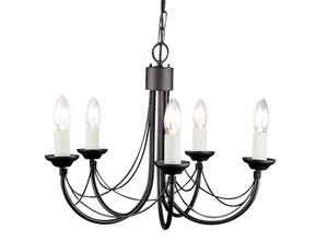 Lampa Wiszca Elstead Carisbrooke 5 black - Lampa z kloszem