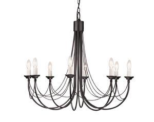 Lampa Wiszca Elstead Carisbrooke 8 black - Lampa bez klosza - 2665586605