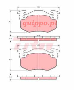 Klocki hamulcowe RENAULT GDB1305 - 2833174014