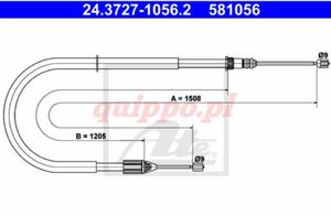 Linka hamulca rcz. 24.3727-1056.2 - 2833174168