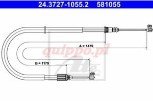 Linka hamulca rcz. 24.3727-1055.2 - 2833174169