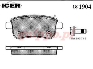 Klocki hamulcowe B111021 - 2833176708