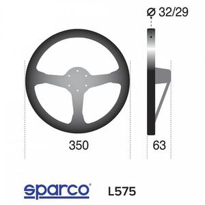 Kierownica Sparco L575 - Zamsz - 2827948603