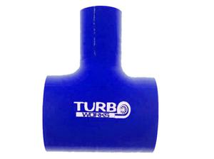 Trjnik silikonowy typu "T" wyjcie 25mm TurboWorks - Niebieski - 2827964937