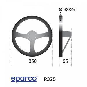 Kierownica Sparco R325 - Zamsz