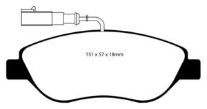 Klocki hamulcowe EBC Greenstuff Alfa Romeo Mi.To 2009-2010 - 2843275924