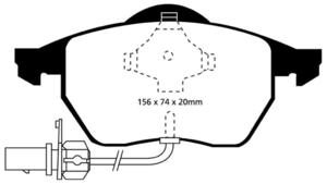 Klocki hamulcowe EBC Greenstuff Audi A6 98-2001 - 2843276147