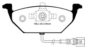 Klocki hamulcowe EBC Greenstuff Audi A1 2010- - 2843276184