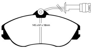 Klocki hamulcowe EBC Greenstuff Audi 80 quattro 91-96 - 2843276821