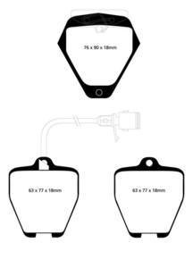 Klocki hamulcowe EBC Redstuff Audi A8 quattro 94-98 - 2843277759