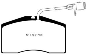 Klocki hamulcowe EBC Redstuff Audi S8 99-2002 - 2843277785