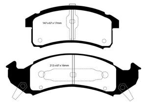 Klocki hamulcowe EBC Redstuff Chevrolet Camaro (4th Gen) 1993 - 2843278603