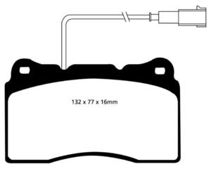 Klocki hamulcowe EBC Redstuff Lancia Delta 2008-2010 - 2843278896