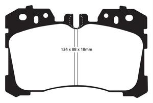 Klocki hamulcowe EBC Redstuff Lexus LS460 2008- - 2843278952