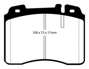 Klocki hamulcowe EBC Redstuff Mercedes E-Class (W124) 93-95 - 2843279318