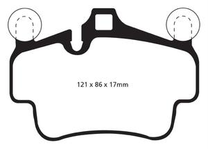 Klocki hamulcowe EBC Redstuff Porsche 911 (997) (Cast Iron Disc Only) 2005-2008 - 2843279531