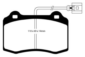 Klocki hamulcowe EBC Redstuff Seat Leon 2002-2006 - 2843279649