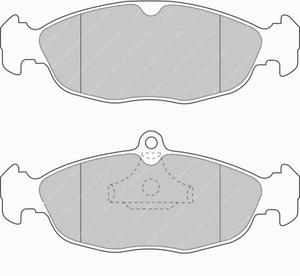 Klocki hamulcowe Ferodo DS Performance przd OPEL Corsa A (93_, 94_, 98_, 99_) 1.2 i, 1.2 N - 2860379161