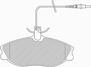 Klocki hamulcowe Ferodo DS Performance przd PEUGEOT 406 (8B) 1.9 TD - 2860379808