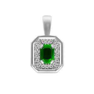 Zawieszka ze szmaragdem i brylantami 0,18ct - ZK/004d - 2833198623