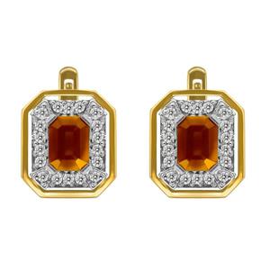 Kolczyki z granatami i brylantami 0,36ct - KK/006a - 2833198670