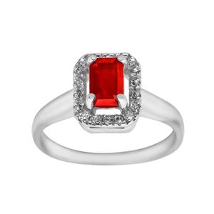 Piercionek zarczynowy z rubinem i brylantami 0,14ct - PK/019b - 2833198709