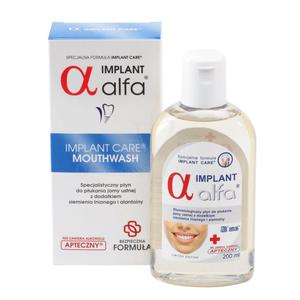 Alfa Implant Care 200 ml - pyn do stosowania przed i po zabiegach implantacji lub ekstrakcji zba