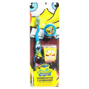 Dr Fresh Sponge Bob - Szczoteczka dla dzieci z nakadk i brelokiem - 2827460343