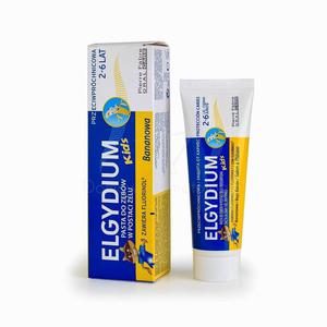 Elgydium Kids 2-6 Bananowa 50 ml - pasta dla dzieci w wieku 2-6 lat o smaku bananowym - 2827460364