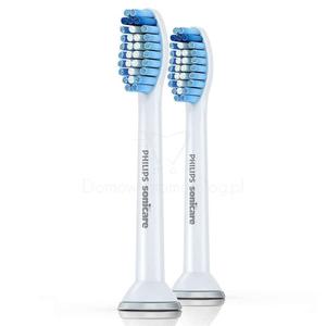 Philips Sonicare Sensitive STANDARD 2 szt. HX6052 - delikatne kocwki wymienne do szczoteczek sonicznych - 2827459591