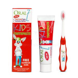 ORAL7 Kids Toothpaste 50ml + szczoteczka - pasta do zbów dla dzieci z kompleksem ochronnych...