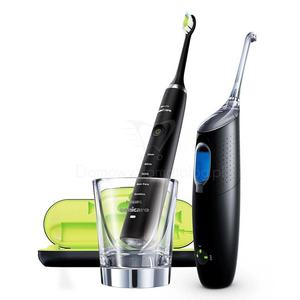 Zestaw Philips Sonicare HX8491/03 szczoteczka DiamondClean BLACK + irygator AirFloss Ultra BLACK