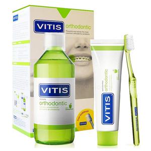 VITIS Orthodontic zestaw 3w1 - pyn, pasta i szczoteczka - 2857482111