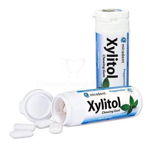 Miradent Xylitol PEPPERMINT 30 szt. - odwieajce gumy do ycia o smaku mity pieprzowej - 2827459709