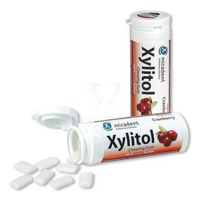 Miradent Xylitol CRANBERRY 30 szt. - odwieajce gumy do ycia o smaku urawiny