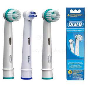 Zestaw Braun Oral-B ORTHO CARE ESSENTIALS 2+1 EBOrthoKit - zestaw kocwek ortodontycznych dla osb z aparatami - 2827459551